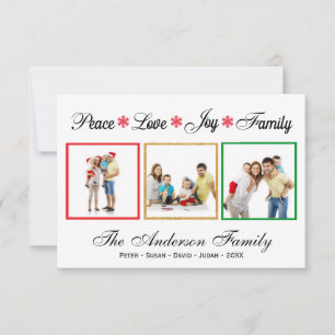 Paz Amor Alegría Familia - Tarjeta de vacaciones 3