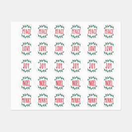 Paz, Amor, Alegría, Noel y Pegatinas y etiquetas d