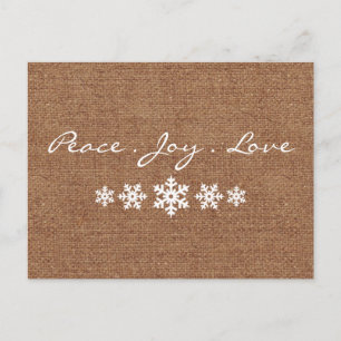 Paz. Amor. Alegría - Saludo de Navidad con copos d