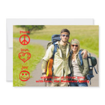 Paz, amor, alegría - Tarjeta de Navidades