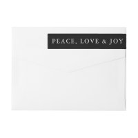 Paz Amor Alegría Tipografía Mínima Clásica Negra