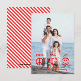 Paz, Amor, Alegría Vertical - Tarjeta de Navidad 3