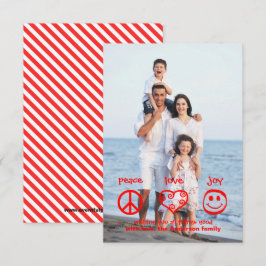 Paz, Amor, Alegría Vertical - Tarjeta de Navidad 3
