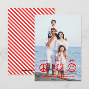Paz, Amor, Alegría Vertical - Tarjeta de Navidad 3