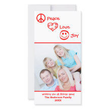 Paz, Amor, Alegría Vertical - Tarjeta fotográfica