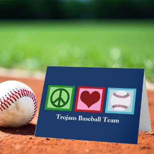 Paz Amor Béisbol Equipo Personalizado Azul Navidad