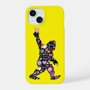 Paz Amor Bigfoot Hippie Divertido Amante de Bigfoo