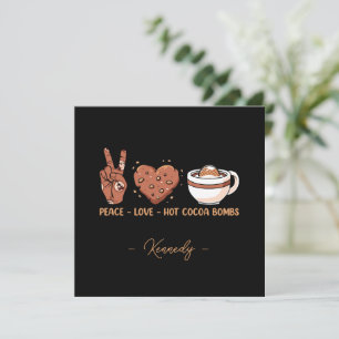 Paz, amor, bombas calientes de cacao - vacaciones 