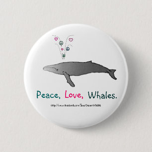 Paz, amor, botón de las ballenas