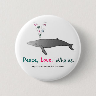 Paz, amor, botón de las ballenas