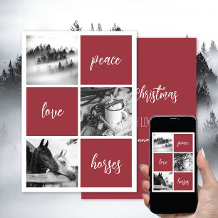 Paz amor caballos Amante de los caballos Navidad F