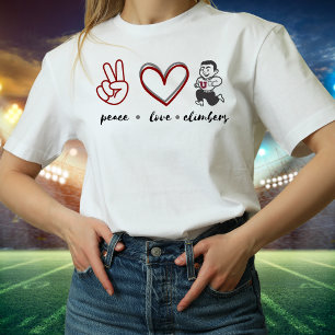 Paz. Amor. Camiseta de escaladores