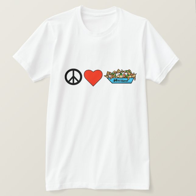Paz, amor, camiseta de nachos (Anverso del diseño)