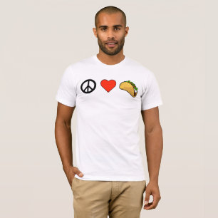 Paz, amor, camiseta Taco