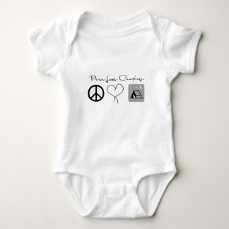 Paz Amor Camping Camisetas Bebés