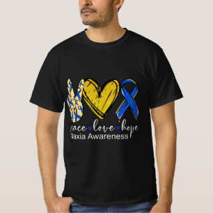 Paz Amor Esperanza Ataxia Conciencia Camisa Cinta 