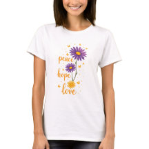 Paz Amor Esperanza Camiseta Inspiradora Positivida