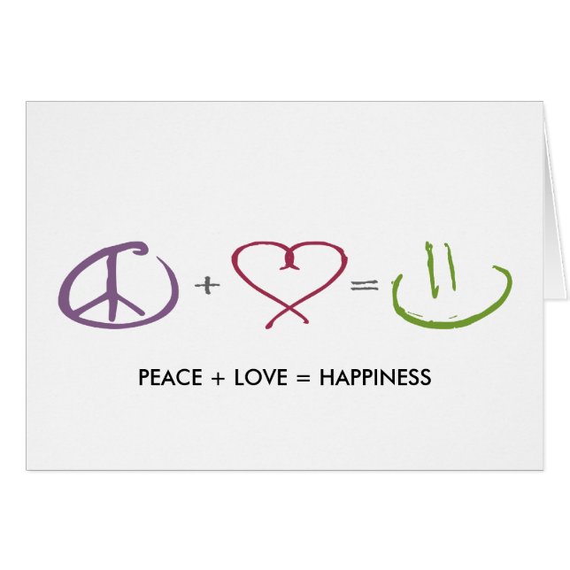 Paz + Amor = felicidad (Anverso (Horizontal))