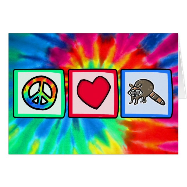 Paz, amor, mapaches (Anverso (Horizontal))