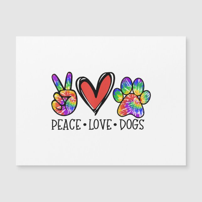 Paz Amor Perros Paws Tie Dye Rescate Animal Arcoir (Anverso)