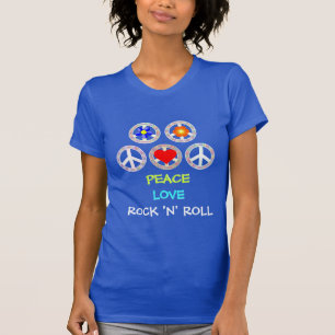PAZ, AMOR, ROCK 'N' ROLL Camiseta