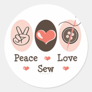 Paz Amor Sew Pegatinas de coser