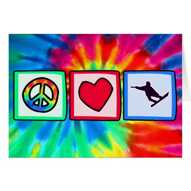 Paz, amor, snowboard (Anverso (Horizontal))