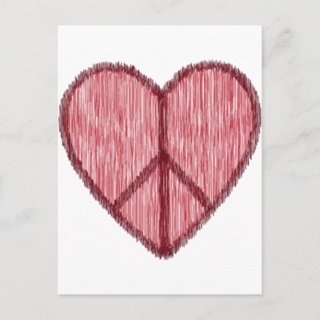 Paz, amor, tarjetas del día de San Valentín (Anverso)