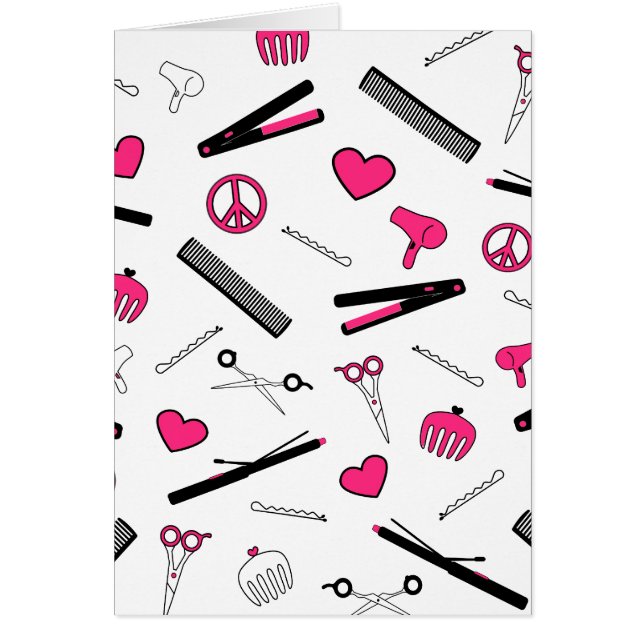 Paz, amor, y accesorios del pelo (rosa) (Frente)