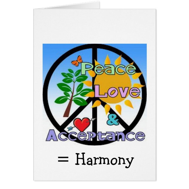 Paz, amor, y aceptación (Frente)