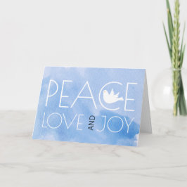 Paz, amor y alegría, color azul Navidad foto