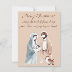 Paz, amor y alegría en la tarjeta de felicitación 