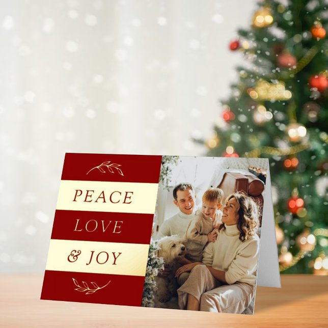 Paz, amor y alegría Navidades modernos de fotograf (Subido por el creador)
