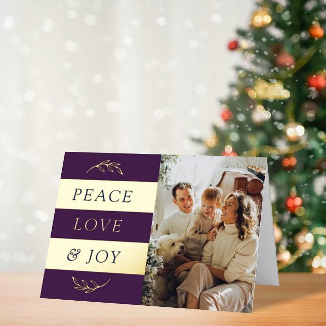 Paz, amor y alegría Navidades modernos de fotograf (Subido por el creador)