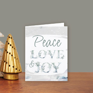Paz Amor y Alegría Tipografía Acuarela Navidad