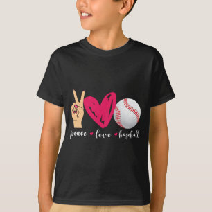 Paz Amor Y Béisbol Camiseta Divertida Para Amantes
