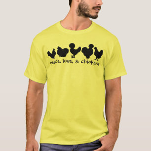 paz, amor, y camisa de los pollos