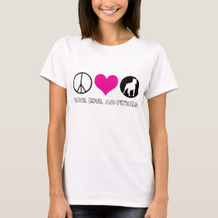 Paz, amor, y camiseta de las señoras de Pitbulls