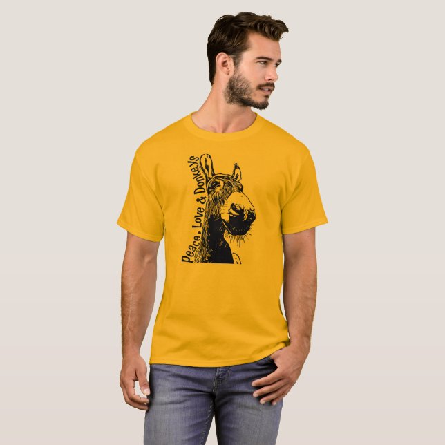 Paz, amor y camiseta de los burros (Anverso completo)