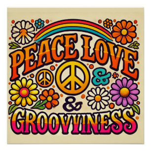 Paz, amor y grosería Poster brillante