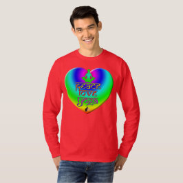 Paz Amor Yoga Arcoiris Intenciones Camiseta Corazó