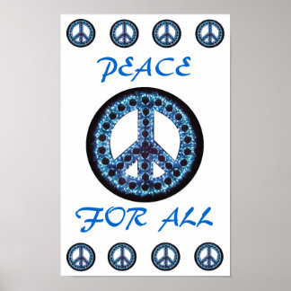 paz azul para todos los posters