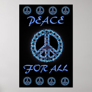 paz azul para todos los posters