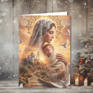 Paz Celestial Navidad Madre María y Jesús