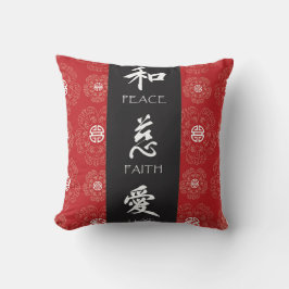 Paz china del zen, fe, almohada del amor
