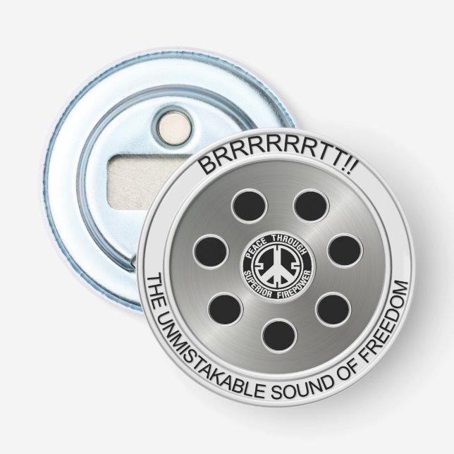 "Paz con abrebotellas de la potencia de fuego (Anverso)