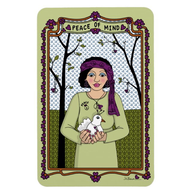 Paz del imán del refrigerador Mind_A_4x6 (Vertical)