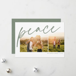 Paz dos foto simple familia verde Navidad