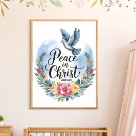 Paz en Cristo Boho Arte de Pared de Nursera Cristi
