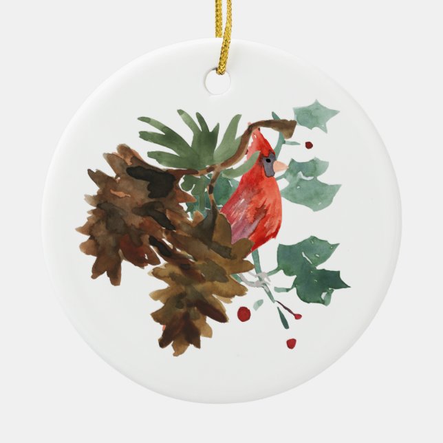 Paz en la Naturaleza Navidades Ornamento Personali (Frente)